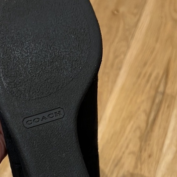 Coach Kerryann Signature Black Jacquard Black Wedge Heels. - Picture 6 of 10